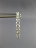 ESTATE 1.0CT DIAMOND 14K WHITE GOLD 3D SHARE PRONG HOOP EARRINGS
