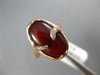 ESTATE LARGE .09CT DIAMOND & AAA RED AGATE 14KT ROSE GOLD 3D OVAL SNAKE FUN RING