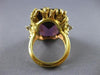 ESTATE EXTRA LARGE 60.20CT DIAMOND & AAA AMETHYST 14KT TWO TONE GOLD 3D FUN RING