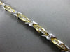 ESTATE WIDE 2.61CT DIAMOND 14K WHITE & YELLOW GOLD ETOILE X LOVE TENNIS BRACELET