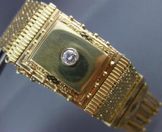 ANTIQUE LARGE PERLE .30CT DIAMOND 14KT YELLOW GOLD TASSEL BRACELET WATCH #24924