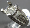 ESTATE EXTRA LARGE 1.56CT DIAMOND 14KT WHITE GOLD 3D  SEMI MOUNT ENGAGEMENT RING