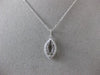 ESTATE .26CT DIAMOND 18KT WHITE GOLD 3D HALO FLOATING SEMI MOUNT PENDANT & CHAIN