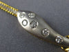 ESTATE LARGE .80CT DIAMOND 18K 2 TONE GOLD ETOILE HEART BAR LOVE NECKLACE #21901