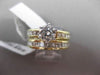 ESTATE 3.72CT PRINCESS & ROUND DIAMOND 18K YELLOW GOLD ENGAGEMENT & WEDDING RING
