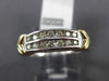 ESTATE .50CT DIAMOND 14KT TWO TONE GOLD TWO ROW V SHAPE WEDDING ANNIVERSARY RING