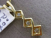 ESTATE .08CT DIAMOND 14KT YELLOW GOLD GRADUATING SQUARE JOURNEY FLOATING PENDANT