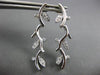 ESTATE .40CT DIAMOND 14K WHITE GOLD MULTI LEAF ELONGATED HANGING EARRINGS #21077