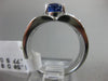 ESTATE WIDE 3.27CT DIAMOND & AAA SAPPHIRE 18KT WHITE GOLD 3D ENGAGEMENT RING