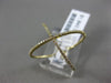 ESTATE .11CT ROUND DIAMOND 18KT YELLOW GOLD 3D CLASSIC CRISS CROSS OPEN FUN RING