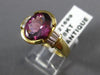 ESTATE WIDE 2.86CT DIAMOND & AAA AMETHYST 18K YELLOW GOLD ENGAGEMENT RING #21699
