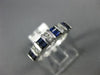 ESTATE .79CT DIAMOND & AAA BAGUETTE SAPPHIRE 14KT WHITE GOLD 3D ANNIVERSARY RING