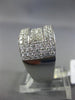 ESTATE LARGE 2.02CT ROUND & PRINCESS DIAMOND 18KT WHITE GOLD 3D ANNIVERSARY RING