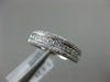 ESTATE WIDE .23CT DIAMOND 14KT WHITE GOLD 3 ROW CLASSIC WEDDING ANNIVERSARY RING