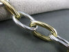 ESTATE .98CT DIAMOND 14KT WHITE & YELLOW GOLD ITALIAN OVAL LINK TOGGLE BRACELET