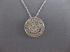 ESTATE .45CT DIAMOND 14K WHITE GOLD CLUSTER HALO MILGRAIN CLASSIC FUN PENDANT