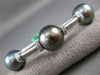 ESTATE LARGE .45CT DIAMOND & AAA TAHITIAN PEARL 18KT WHITE GOLD BANGLE BRACELET