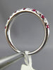 ESTATE .65CT DIAMOND & AAA RUBY 14KT WHITE GOLD 3D COMFORT FIT ANNIVERSARY RING