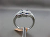 ESTATE WIDE .84CT DIAMOND & AAA SAPPHIRE 14KT WHITE GOLD MULTI LEAF ETOILE RING