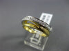 ESTATE .21CT DIAMOND 18KT WHITE & YELLOW GOLD 3D PAVE WAVE X LOVE RING F/G VVS