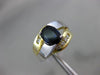ESTATE 2.0CT DIAMOND & AAA SAPPHIRE 14KT WHITE & YELLOW GOLD 3D ENGAGEMENT RING