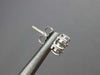 ESTATE .75CT ROUND DIAMOND 14KT WHITE GOLD CLASSIC FLOWER CLUSTER STUD EARRINGS