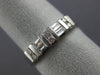 ANTIQUE .37CT ROUND & BAGUETTE DIAMOND 14K WHITE GOLD 3D ANNIVERSARY RING #12435