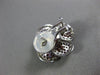 ESTATE LARGE 4.35CT DIAMOND & AAA RUBY 18K WHITE GOLD 3D HALO FLOWER EARRINGS