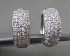 ESTATE LARGE 1.90CT DIAMOND 14KT WHITE GOLD MULTI ROW HUGGIE EARRINGS VVS 20mm