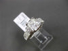 ESTATE LARGE 3.43CT DIAMOND 18KT WHITE GOLD 3D FILIGREE MILGRAIN ENGAGEMENT RING
