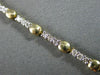 ESTATE .63CT DIAMOND 14KT WHITE & YELLOW GOLD BY THE YARD TENNIS BRACELET 3mm