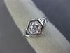ANTIQUE .43CT DIAMOND & AAA SAPPHIRE 18KT WHITE GOLD 3D ENGAGEMENT RING #21681