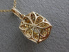 ESTATE 1.29CT WHITE & FANCY YELLOW DIAMOND 18KT ROSE GOLD 3D DOUBLE HALO PENDANT