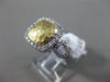 ESTATE WIDE .40CT DIAMOND 14KT WHITE & YELLOW GOLD SQUARE HAMMERED HALO FUN RING