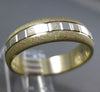 ESTATE 14KT WHITE & YELLOW GOLD 3D DIAMOND CUT WEDDING ANNIVERSARY RING  #24628