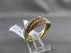 ESTATE 1.18CT DIAMOND 18KT WHITE & YELLOW & ROSE GOLD 3D TRI INTERTWINING RING