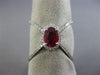 LARGE 1.12CT DIAMOND & AAA RUBY 14K WHITE GOLD 3D HALO CRISS CROSS INFINITY RING