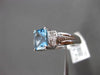 ESTATE 1.42CT DIAMOND & AAA BLUE TOPAZ 14K WHITE GOLD FILIGREE ENGAGEMENT RING