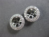 ESTATE .37CT DIAMOND 14KT WHITE GOLD CLASSIC 3D ROUND FILIGREE JACKET EARRINGS