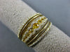 ESTATE WIDE .88CT DIAMOND & AAA YELLOW SAPPHIRE 14K YELLOW GOLD ANNIVERSARY RING