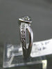 ESTATE .10CT ROUND DIAMOND 14KT WHITE GOLD 3D WAVE SOLITAIRE HEART LOVE RING