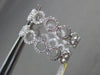 ESTATE .90CT DIAMOND 14KT WHITE GOLD CIRCULAR INSIDE OUT HOOP HANGING EARRINGS