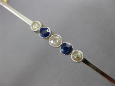 ANTIQUE LARGE .60CT DIAMOND 14K WHITE & YELLOW GOLD 3D FIVE STONE BAR PIN #26362