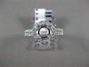ESTATE .69CT DIAMOND 14KT WHITE GOLD FOUR PRONG HALO SEMI MOUNT ENGAGEMENT RING
