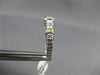 ESTATE .90CT PRINCESS CUT DIAMOND  14K 2 TONE GOLD PYRAMID ENGAGEMENT RING #9222