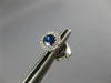 ESTATE .86CT DIAMOND & AAA SAPPHIRE 14KT WHITE GOLD 3D OVAL HALO STUD EARRINGS