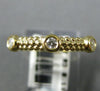 ESTATE .11CT DIAMOND 14KT WHITE GOLD ETOILE BEZEL LEAF ETERNITY ANNIVERSARY RING