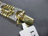 ANTIQUE WIDE 1.98CT DIAMOND 14KT WHITE & YELLOW GOLD 3D PUZZLE BRACELET #19715
