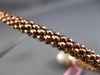 ESTATE WIDE 1.20CT DIAMOND 14KT ROSE GOLD 3D FLOWER FLEXIBLE BANGLE BRACELET