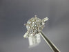 ESTATE LARGE .96CT DIAMOND 14K WHITE GOLD SOLITAIRE CLUSTER HALO ENGAGEMENT RING
